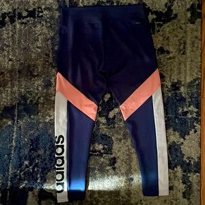 Adidas climalite 7/8 color block leggings